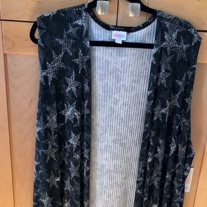 2XL Joy Duster like vest Black and White